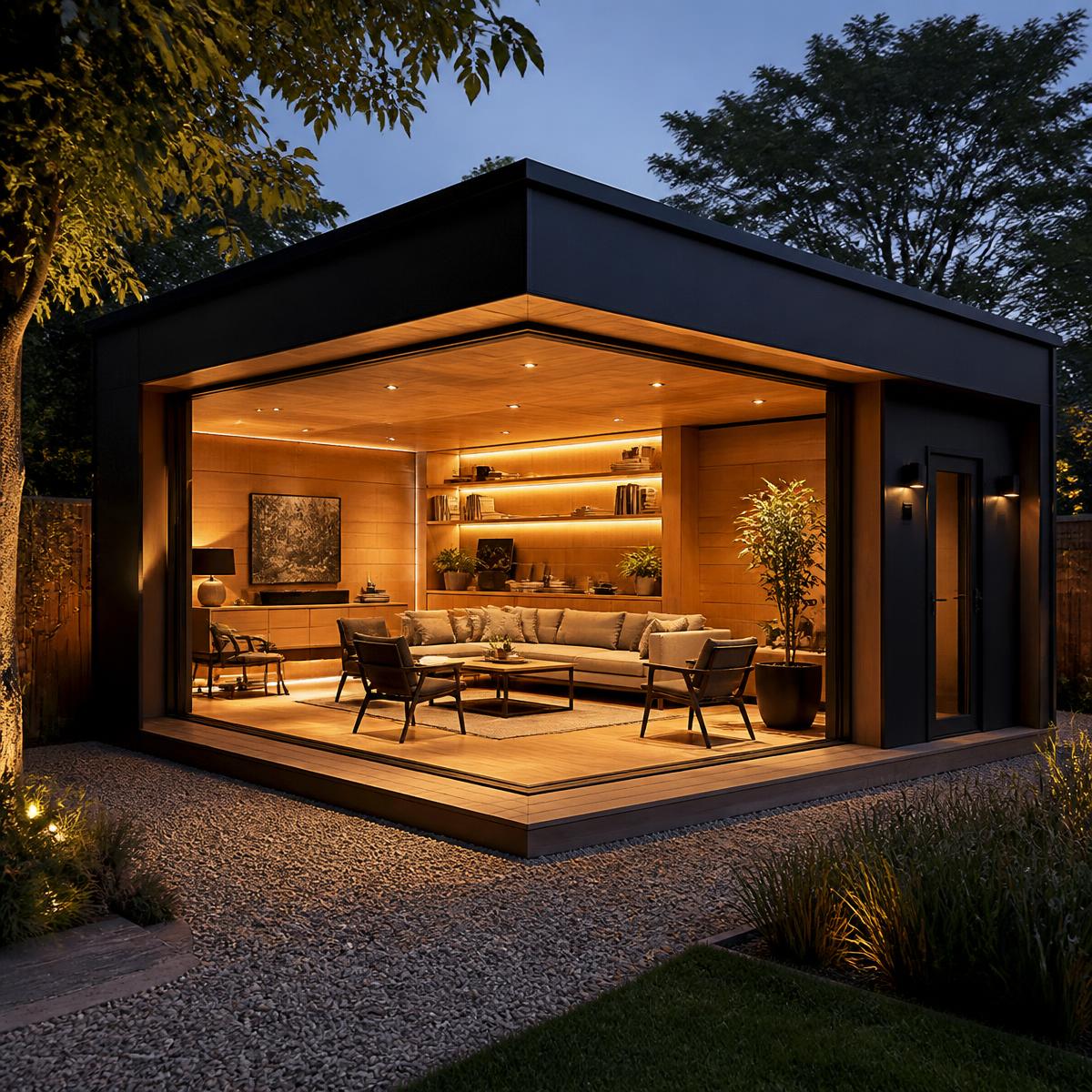 Garden room with open corner